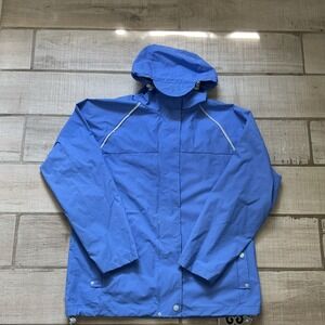 Cabela's Women's Hooded Rain Jacket Sz S Blue Periwinkle‎